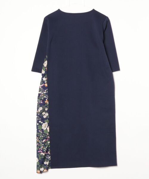 「ふりふ」 7分袖ワンピース FREE ブルー レディース_画像2