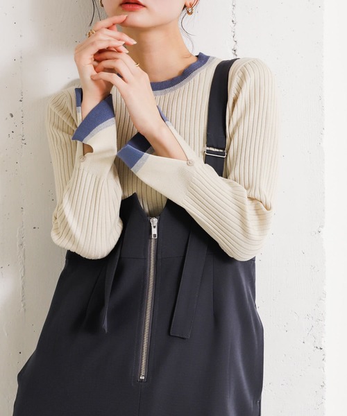 「SENSE OF PLACE by URBAN RESEARCH」 長袖ニット ONE ベージュ レディース_画像4