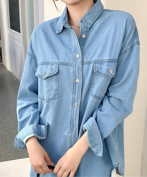 ブラウス シャツ ダンガリーシャツ レディース : ZOZOTOWN Yahoo!店