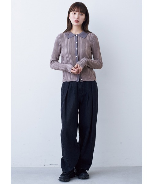 「MEDE19F」 ニットカーディガン M ネイビー レディース_画像2