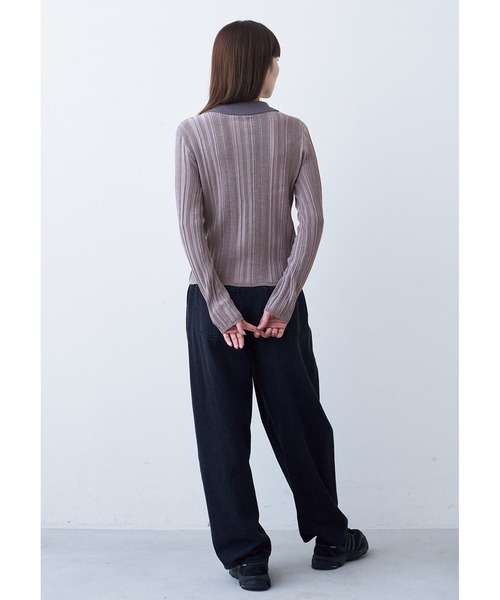 「MEDE19F」 ニットカーディガン M ネイビー レディース_画像4