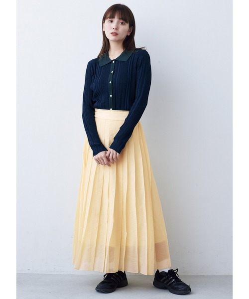 「MEDE19F」 ニットカーディガン M ネイビー レディース_画像5