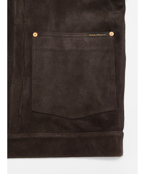 ブルゾン アウター Nudie Jeans/ヌーディージーンズ Dante II / スウェードジャケット / Dark Brown メンズの画像