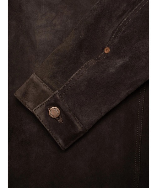 ブルゾン アウター Nudie Jeans/ヌーディージーンズ Dante II / スウェードジャケット / Dark Brown メンズの画像