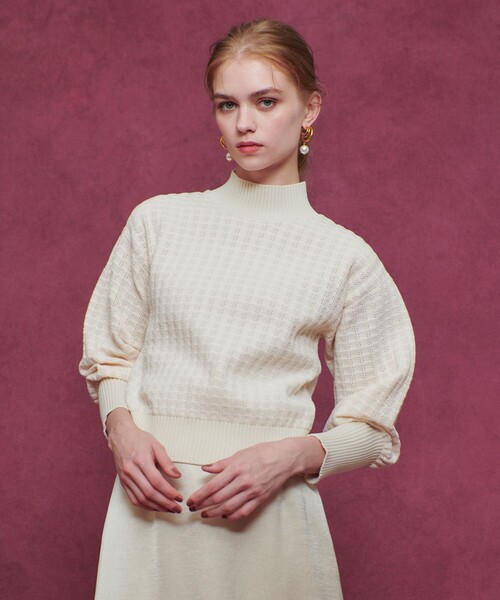 「LOULOU WILLOUGHBY」 長袖ニット 2 アイボリー レディース_画像2