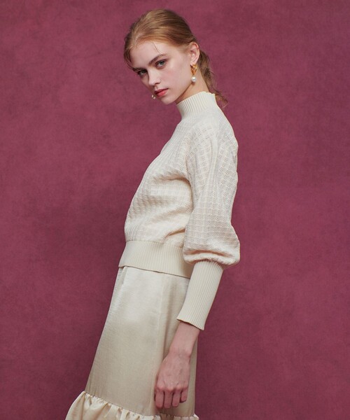 「LOULOU WILLOUGHBY」 長袖ニット 2 アイボリー レディース_画像3