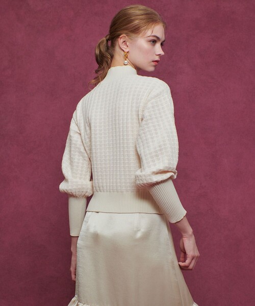「LOULOU WILLOUGHBY」 長袖ニット 2 アイボリー レディース_画像5