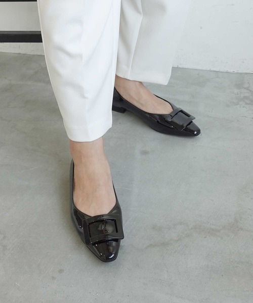 パンプス 「レイン対応」バックルモチーフパンプス_11