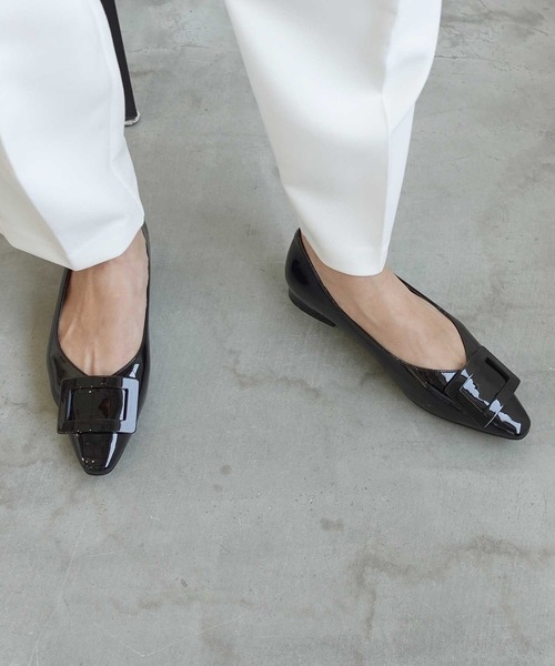 パンプス 「レイン対応」バックルモチーフパンプス_12