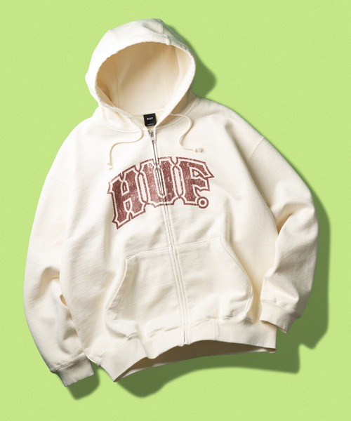 HUF（ハフ） パーカー CLASSIC ARCH FULL ZIP HOODIE メンズ