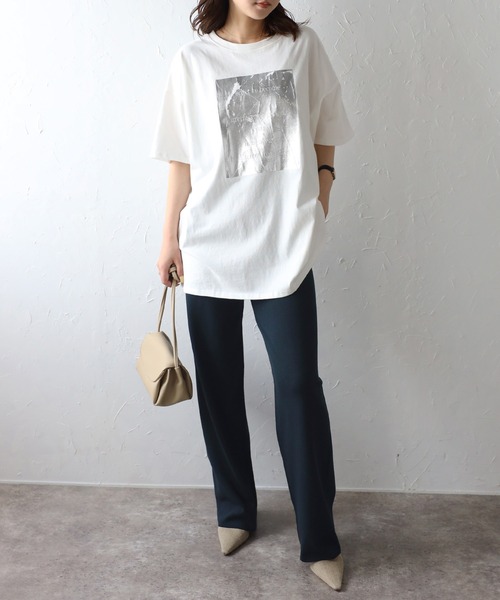 「Bonjour Sagan」 半袖Tシャツ FREE オフホワイト レディース_画像9