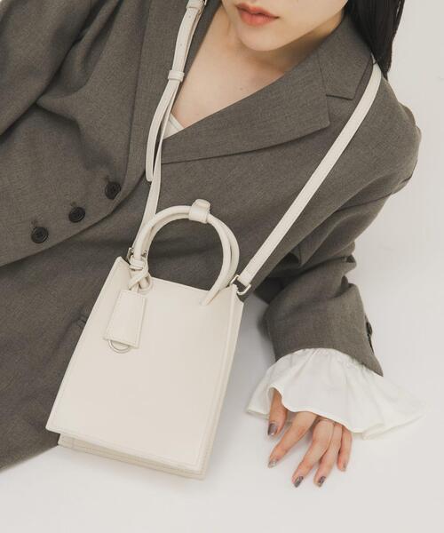 KBF（ケービーエフ） ハンドバッグ チャーム付きスクエアミニBAG