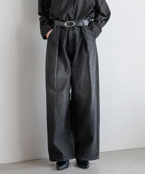 「LOWRYS FARM」 デニムパンツ LARGE ブルー レディース_画像5