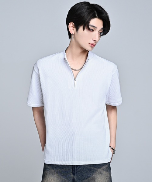 ADRER（アドラー） tシャツ Half-Zip Compact Rib Tee / Absorbent