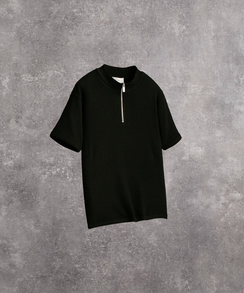 ADRER（アドラー） tシャツ 速乾 Half-Zip Compact Rib Tee