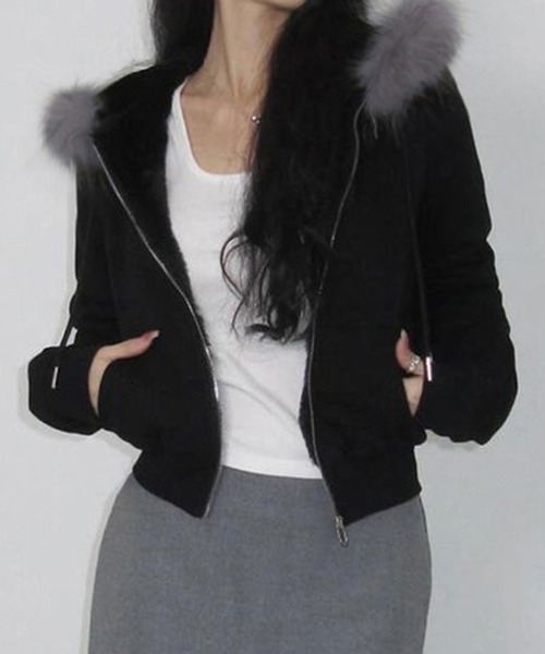 「MEMECLE」 ジップアップパーカー S ブラウン レディース_画像7