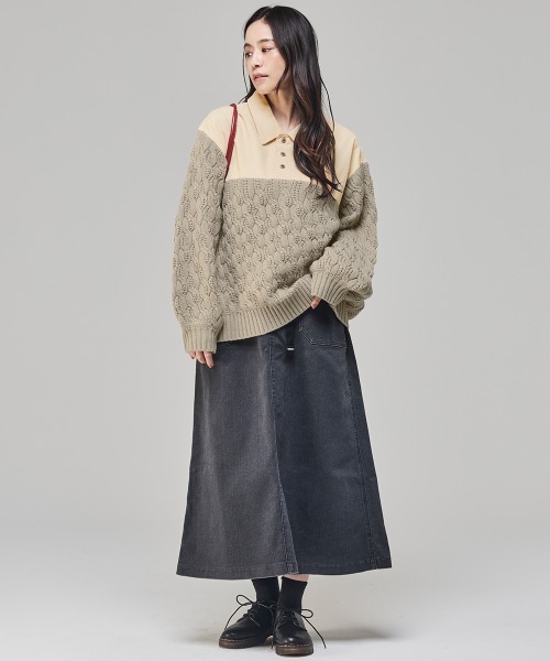「KRIFF MAYER Lady's Collection」 長袖ニット MEDIUM ネイビー レディース_画像3