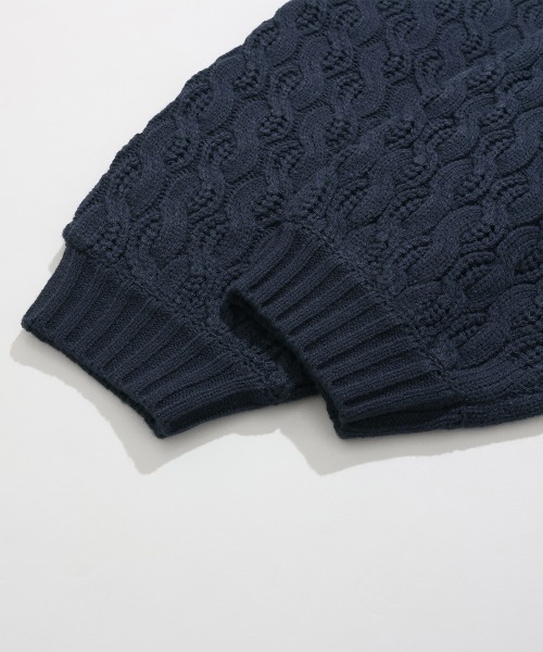 「KRIFF MAYER Lady's Collection」 長袖ニット MEDIUM ネイビー レディース_画像9