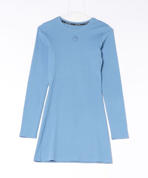 MARINE SERRE（マリーンセル） ワンピース MOON LOGO RIBBED JERSEY LS