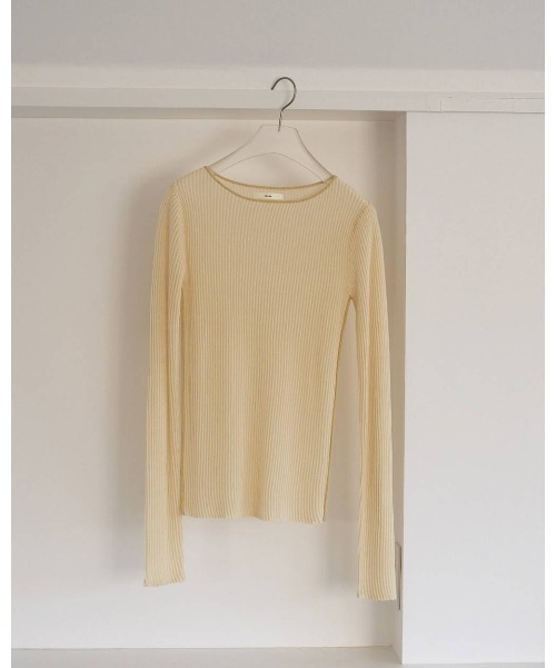 アンヌーク　anuke トップス　春　夏　美品　ベージュ　イエロー anuke（アンヌーク） SALE ANUKE Layered Sheer Long T-shirts 即日