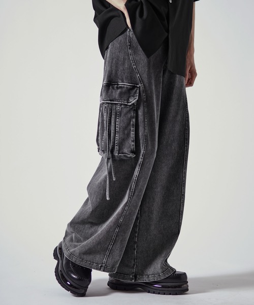 micalle micalleカーゴワイドパンツ グレー CLEL（クレイル） カーゴパンツ M グレー メンズ : ZOZOTOWN Yahoo!店
