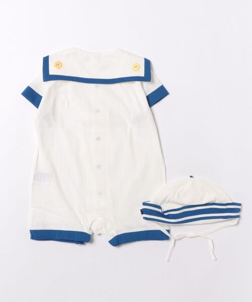 ベビー服 ロンパース 「2点セット」サマーマリン半袖カバーオール 