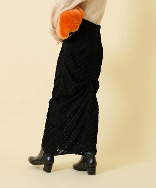 「U by SPICK&SPAN」 タイトスカート 38 ベージュ レディース_画像3