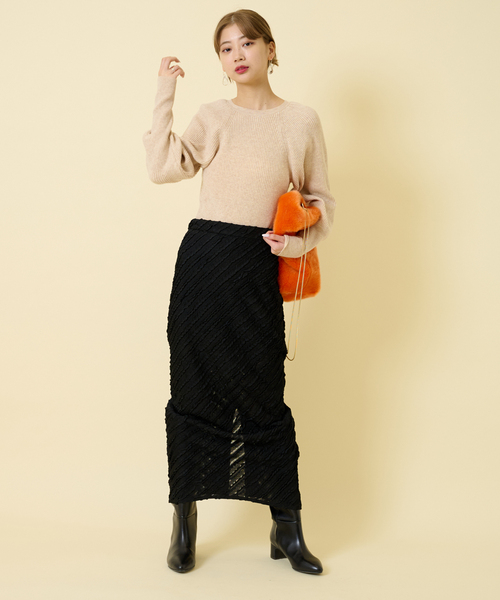 「U by SPICK&SPAN」 タイトスカート 38 ベージュ レディース_画像6