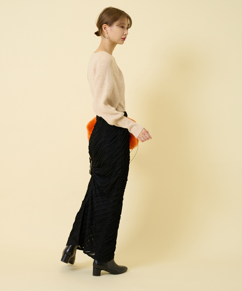 「U by SPICK&SPAN」 タイトスカート 38 ベージュ レディース_画像7