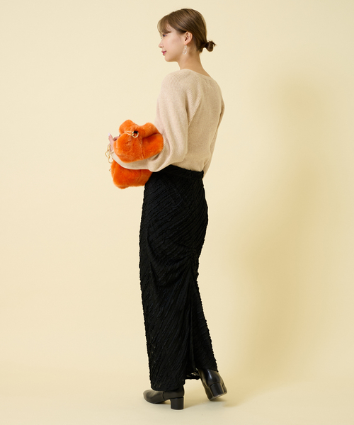「U by SPICK&SPAN」 タイトスカート 38 ベージュ レディース_画像8