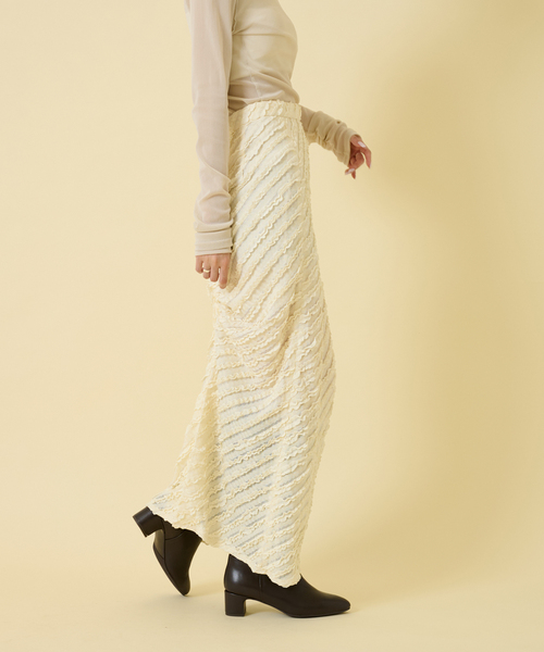 「U by SPICK&SPAN」 タイトスカート 38 ベージュ レディース_画像10