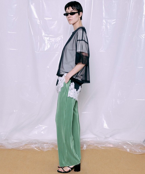 MAISON SPECIAL（メゾンスペシャル） パンツ Gingham Check Pleated