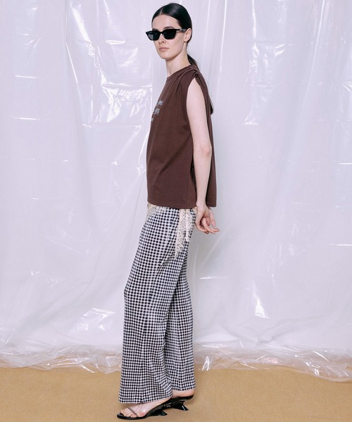 MAISON SPECIAL（メゾンスペシャル） パンツ Gingham Check Pleated