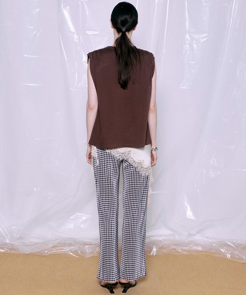 MAISON SPECIAL（メゾンスペシャル） パンツ Gingham Check Pleated