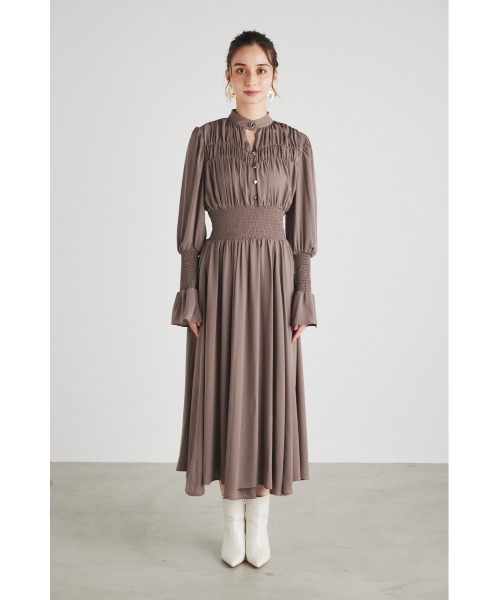 「rienda」 長袖ワンピース MEDIUM ベージュ レディースの画像