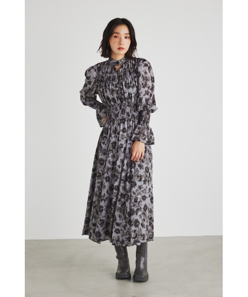 「rienda」 長袖ワンピース MEDIUM ベージュ レディースの画像
