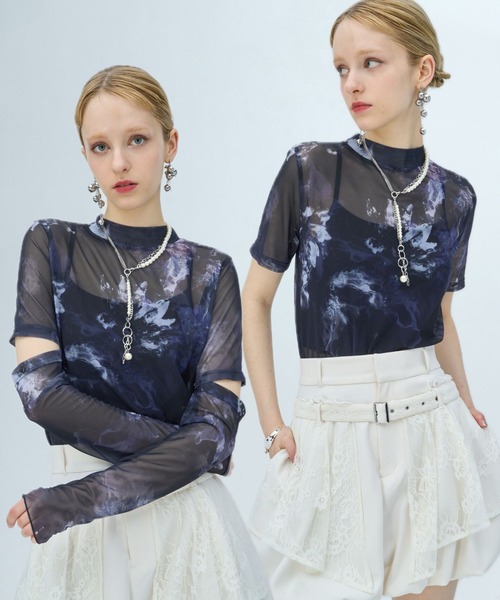 HARE（ハレ） tシャツ 2WAYフラワーガラシアートップス(HARE