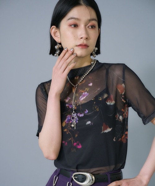 HARE（ハレ） tシャツ 2WAYフラワーガラシアートップス(HARE