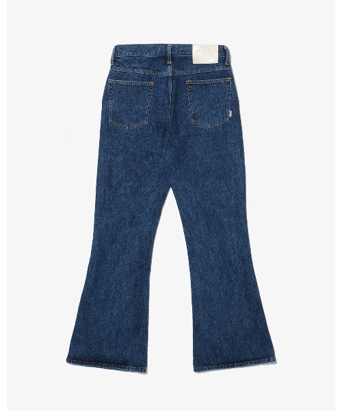 「KEBOZ」 ブーツカットデニムパンツ M ダークインディゴブルー レディース_画像5