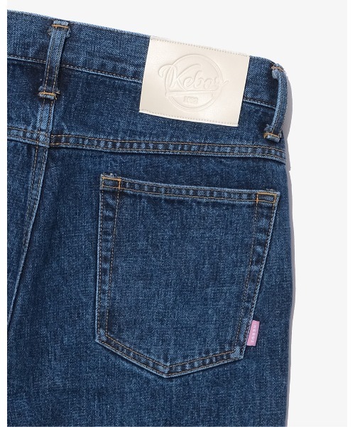 「KEBOZ」 ブーツカットデニムパンツ M ダークインディゴブルー レディース_画像6