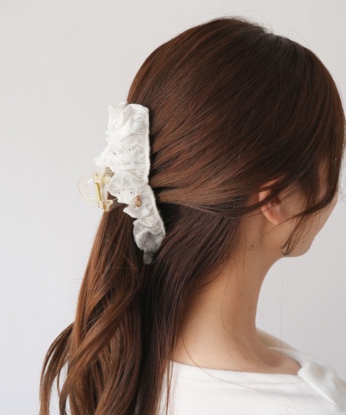 Port（ポート） ヘアクリップ 「 」 フリル レース ワイド バンス