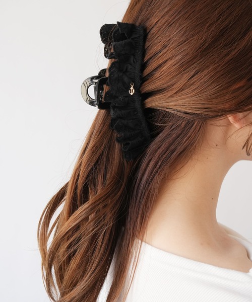 Port（ポート） ヘアクリップ 「 」 フリル レース ワイド バンス
