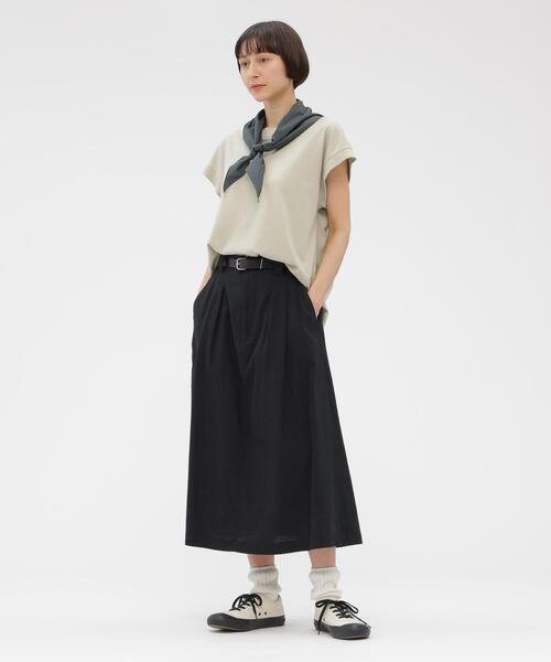 tシャツ FADED ROUGH COTTON JERSEY TOP レディースの画像