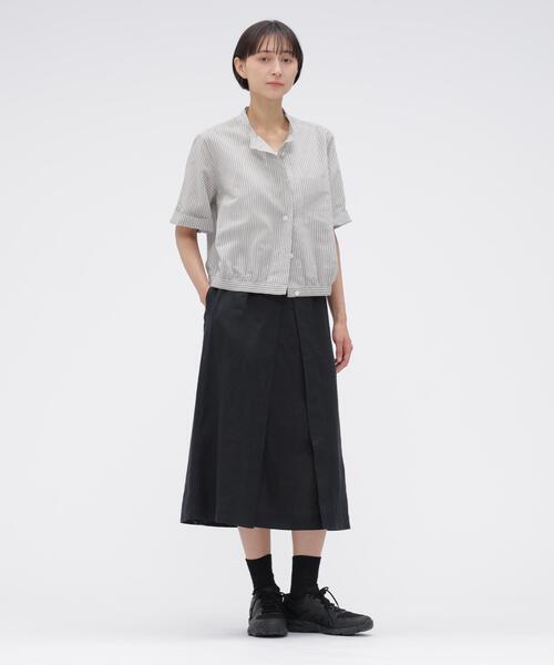 ブラウス シャツ DOUBLE STRIPE COTTON SILK レディースの画像