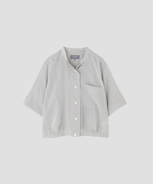ブラウス シャツ DOUBLE STRIPE COTTON SILK レディースの画像