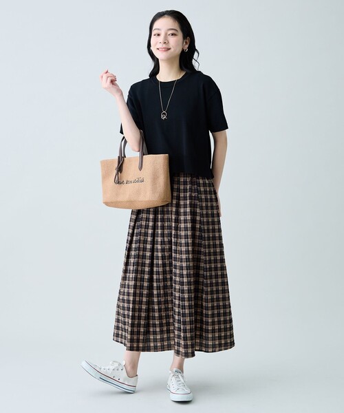 ANY（エニィ） セットアップ 「2SET」ニット×チェックスカートセット