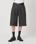 ワイドパンツ ハーフパンツ ジーンズ 短パン ...の詳細画像1