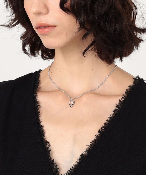ネックレス avgvst Small Rock Crystal Hart シルバーネックレス レディースの画像