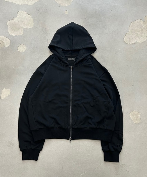 「MandO(エムオー)」 ジップアップパーカー LARGE ブラック メンズ_画像5