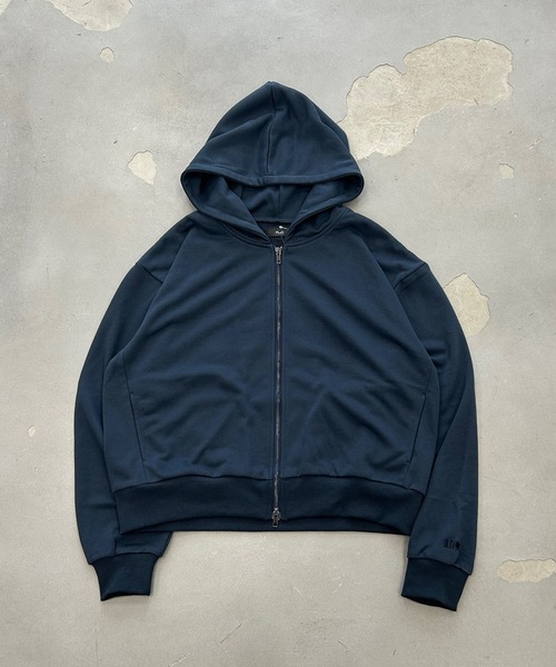 「MandO(エムオー)」 ジップアップパーカー LARGE ブラック メンズ_画像9